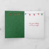 Christmas Golden Retriever In Snowflakes Feiertagskarte (Innenseite)