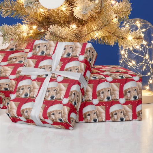Christmas Golden Retriever mit Hut Geschenkpapier (Feiertage)