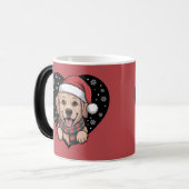 Christmas Golden Retriever - Santa Dog Verwandlungstasse (Vorderseite Links)