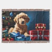 CHRISTMAS GOLDEN RETRIEVY PUPPY DECKE (Vorderseite)