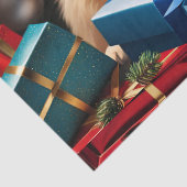 CHRISTMAS GOLDEN RETRIEVY PUPPY SEIDENPAPIER (Detail)