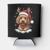 Christmas Goldendoodle Dog Reindeer Holiday Doodle Dosenkühler (Vorderseite)