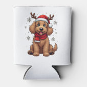 Christmas Goldendoodle Dog Reindeer Holiday Doodle Dosenkühler (Vorderseite)