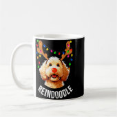 Christmas Goldendoodle Reindeer Doodle Dog Reindoo Kaffeetasse (Links)