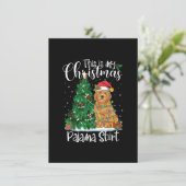 Christmas Goldendoodle Reindeer Funny Pajama Dog L Einladung (Stehend Vorderseite)