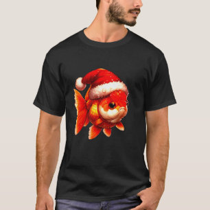 Christmas Goldfish Santa Extravagant Oranda Goldfi T-Shirt