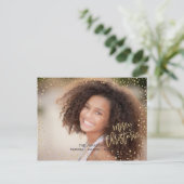 Christmas | Goldpunkte | Holiday Postcard Feiertagspostkarte (Stehend Vorderseite)