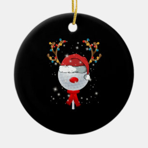 Christmas Golf Ball Keramik Ornament