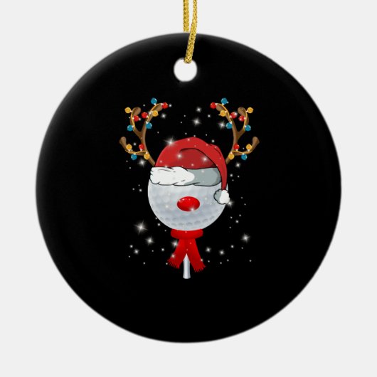 Christmas Golf Ball Keramik Ornament (Vorne)