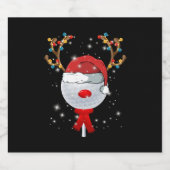 Christmas Golf Ball Schaumweinetikett (Einzelnes Label)