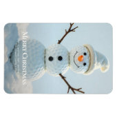 Christmas Golf Ball Snowman Magnet (Horizontal)