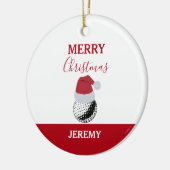 Christmas Golf Ball Sports Individuelle Name Keramik Ornament (Links)