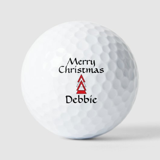 Christmas Golf Balls #Debbie by dalDesignNZ Golfball (Vorderseite)