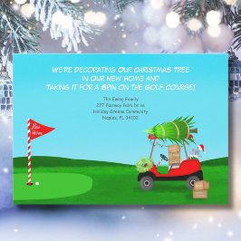 Christmas Golf Cart With Moving Boxes Golf Course Ankündigung