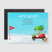 Christmas Golf Cart With Moving Boxes Golf  Magnetkarte (Vorne/Hinten)