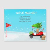 Christmas Golf Cart With Moving Boxes Golf  Magnetkarte (Vorderseite)