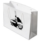 Christmas Golf Club und Ball Große Geschenktüte (Rückseite Schrägansicht)