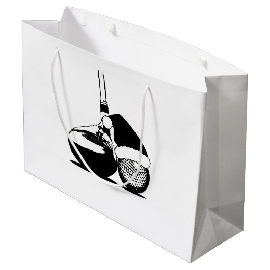 Christmas Golf Club und Ball Große Geschenktüte (Rückseite Schrägansicht)