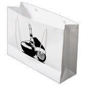 Christmas Golf Club und Ball Große Geschenktüte (Vorderseite Schrägansicht)