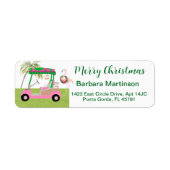 Christmas Golf Lady Thema Rücksendeadresse (Vorne)