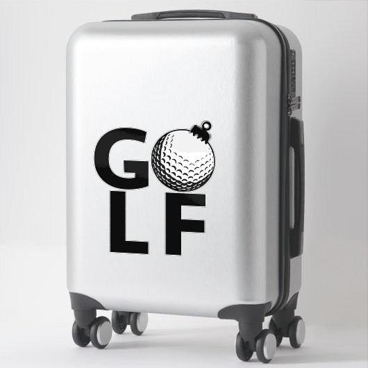 Christmas Golf Ornament Aufkleber (Koffer)