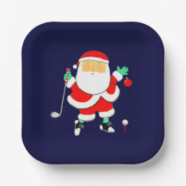 Christmas Golf Party Pappteller