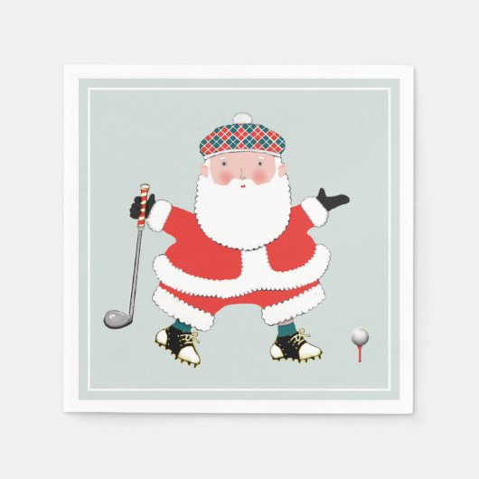 Christmas Golf Party Serviette (Vorderseite)