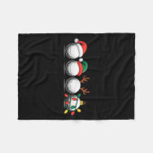 Christmas Golf Player, X-mas Fleecedecke (Vorderseite (Horizontal))