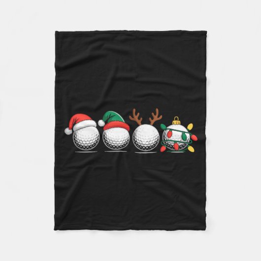 Christmas Golf Player, X-mas Fleecedecke (Vorderseite)