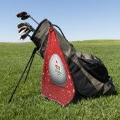 Christmas Golf Santa Design Golfhandtuch (Gras)