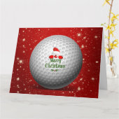 Christmas Golf Santa Design Karte (Gelbe Blume)