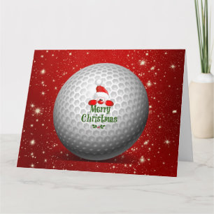 Christmas Golf Santa Design Karte