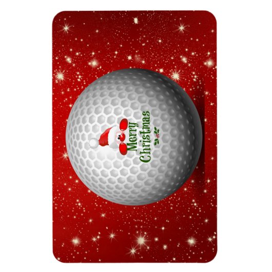 Christmas Golf Santa Design Magnet (Vertikal)