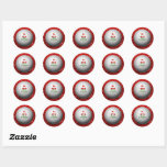 Christmas Golf Santa Design Runder Aufkleber<br><div class="desc">Golfers eigenes Weihnachtsdesign</div>