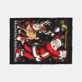 Christmas Golf Santa Golfer Christmas Pajama Reind Fleecedecke (Vorderseite (Horizontal))