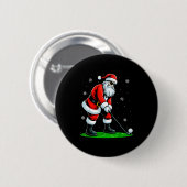 Christmas Golf Santa Golfer Xmas Funny Christmas G Button (Vorne & Hinten)