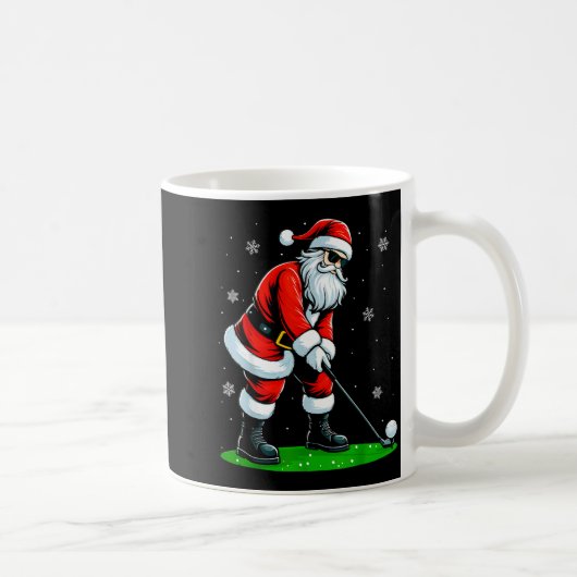 Christmas Golf Santa Golfer Xmas Funny Christmas G Kaffeetasse (Rechts)