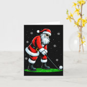 Christmas Golf Santa Golfer Xmas Funny Christmas G Karte (Gelbe Blume)