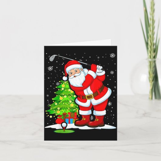 Christmas Golf Santa Golfer Xmas Funny Christmas G Karte (Vorderseite)