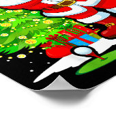 Christmas Golf Santa Golfer Xmas Funny Christmas G Poster (Ecke)