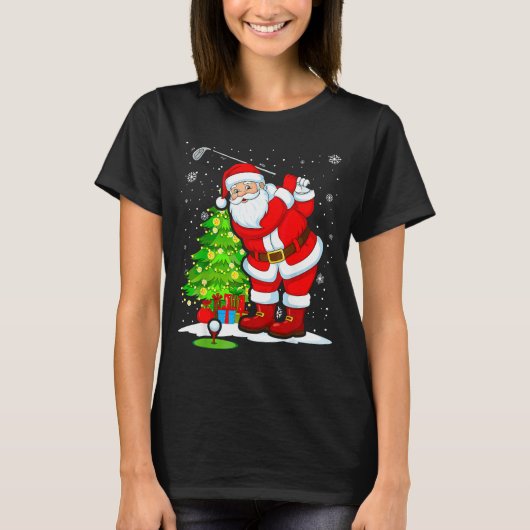 Christmas Golf Santa Golfer Xmas Funny Christmas G T-Shirt (Vorderseite)