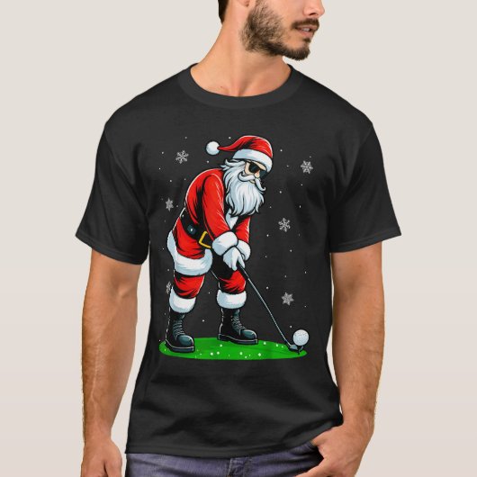 Christmas Golf Santa Golfer Xmas Funny Christmas G T-Shirt (Vorderseite)