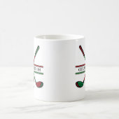 Christmas Golfer Monogram Design Kaffeetasse (Mittel)
