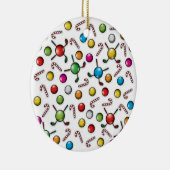 Christmas Golfer Monogram Design Keramik Ornament (Rechts)