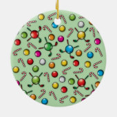 Christmas Golfer Monogram Design Keramik Ornament (Hinten)