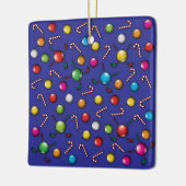 Christmas Golfer Monogram Design Keramikornament (Links)