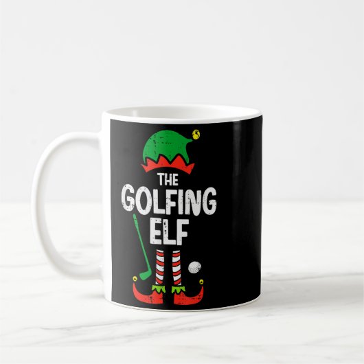 Christmas Golfing Elf Xmas Golf Family Match Golfe Kaffeetasse (Links)