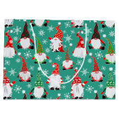 Christmas Gonk Gemustert Große Geschenktüte (Rückseite)