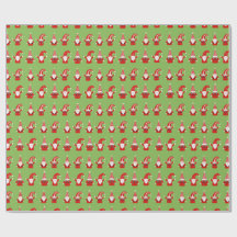Christmas Gonk Green Wrapping Paper