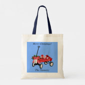 Christmas Goodie Bag Toy Wagon Tote Bags Tragetasche (Rückseite)
